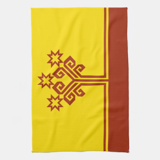 Chuvashia Flag Theedoek (Verticaal)