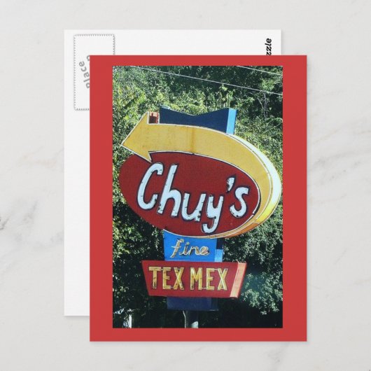 Chuy's Fine Tex Mex Briefkaart (Voorkant / Achterkant)