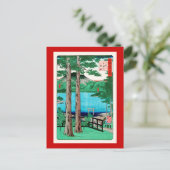 Chuzenji Lake Hiroshige Japanse Fine Art Briefkaart (Staand voorkant)