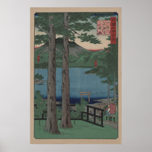 Chuzenji Lake in de provincie Shimozuke Poster
