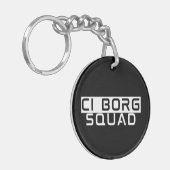 CI Borg Squad - Cochleair Implantaat / Doof Bewust Sleutelhanger (Voorkant Links)