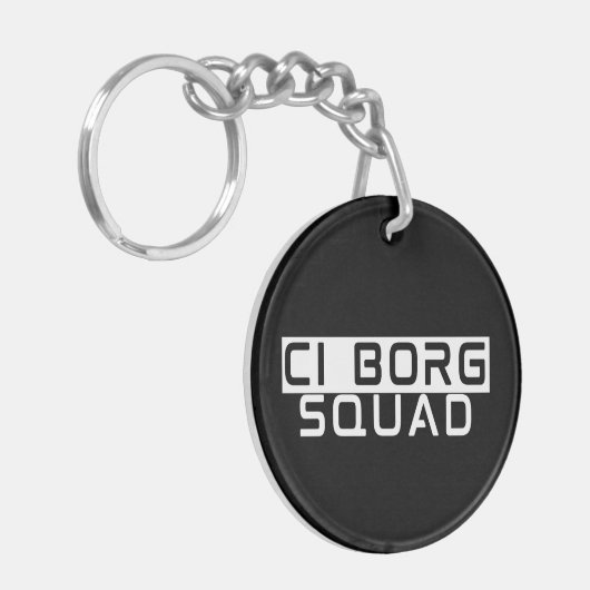 CI Borg Squad - Cochleair Implantaat / Doof Bewust Sleutelhanger (Voorkant Links)