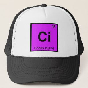 Ci - Coney Island New York Chemisch Symbool Trucker Pet