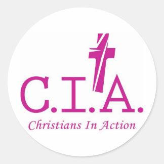 CIA Agenten aan de Heer Christenen In Actie Ronde Sticker