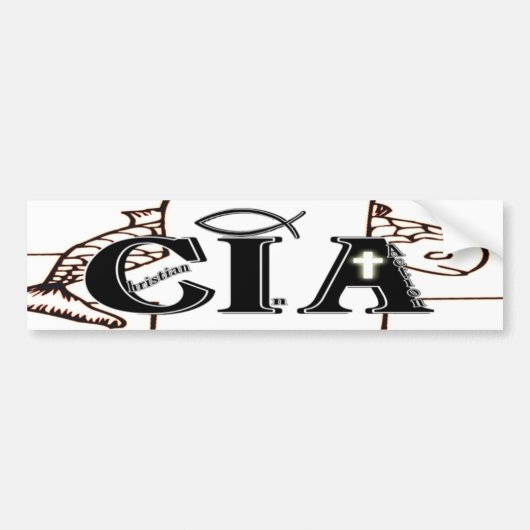 CIA CHRISTELIJK IN ACTIE ACRONYM BUMPERSTICKER (Voorkant)