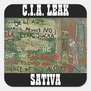 CIA LEAK SATIVA VIERKANTE STICKER