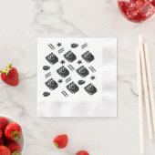 Ciak Patroon met bioscoopsymbolen en klapperbord Servet (Insitu)