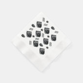 Ciak Patroon met bioscoopsymbolen en klapperbord Servet (Hoek)