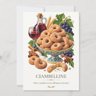 Ciambelline al Vino – Vintage Italiaans dessert Kaart