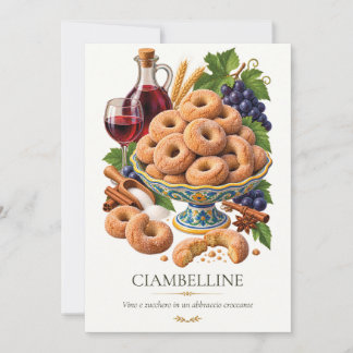 Ciambelline al Vino – Vintage Italiaans dessert Kaart