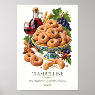 Ciambelline al Vino – Vintage Italiaans dessert Poster