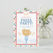 Ciao 1e Verjaardag Pasta Party Italiaans Boog Uitn Kaart (Staand voorkant)