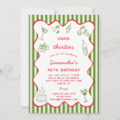 Ciao 30s Italian Pasta Dinner 40th Birthday Party  Kaart (Voorkant)