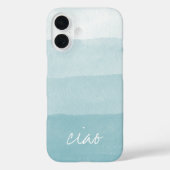 Ciao Aqua Waterverf Gradient Stripe Case-Mate iPhone Case (Achterkant)