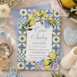 Ciao Baby Amalfi Coast Limoen Italië Baby Shower Kaart
