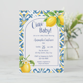 Ciao Baby Amalfi Thema Baby Shower Uitnodiging