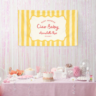 Ciao Baby Baby Shower Persoonlijk Italiaans Spandoek
