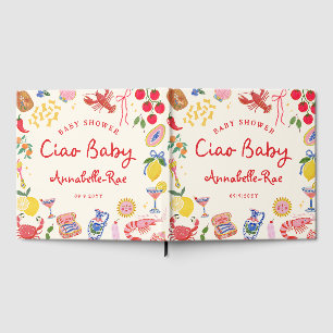 Ciao Baby Baby Shower Persoonlijke Italiaanse gest Gastenboek