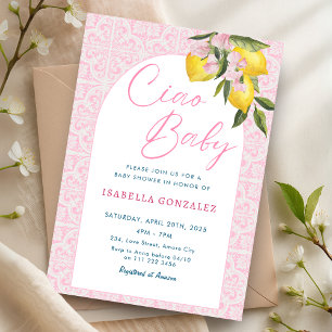Ciao Baby Bambina Amalfi Italiaans Baby shower Kaart