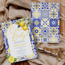 Ciao Baby Blau Tegel Lemon Amalfi Arch Baby Shower