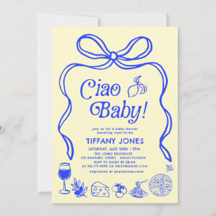 Ciao Baby Blauw Geel Italiaans Citroenen Baby show Kaart