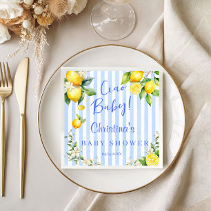 Ciao Baby Blauwe Citroenen Baby Shower Servet
