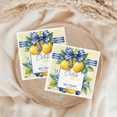 Ciao Baby Blue Bow Tegel Lemon Baby shower Servet