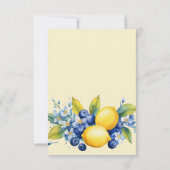 Ciao Baby Blue Bow Tile Lemon Baby Shower Bedankkaart (Achterkant)