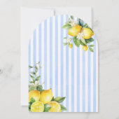 Ciao Baby Blue Citrus Lemon Baby Shower Invitation Kaart (Achterkant)