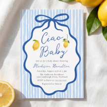 Ciao Baby Blue Italiaanse Citroen Baby Shower