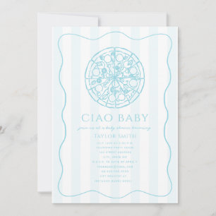 Ciao Baby Blue Pizza Jongen Baby Shower Kaart