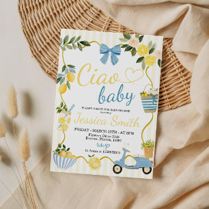 Ciao Baby Citroen Italiaanse Baby Shower Uitnodigi Kaart