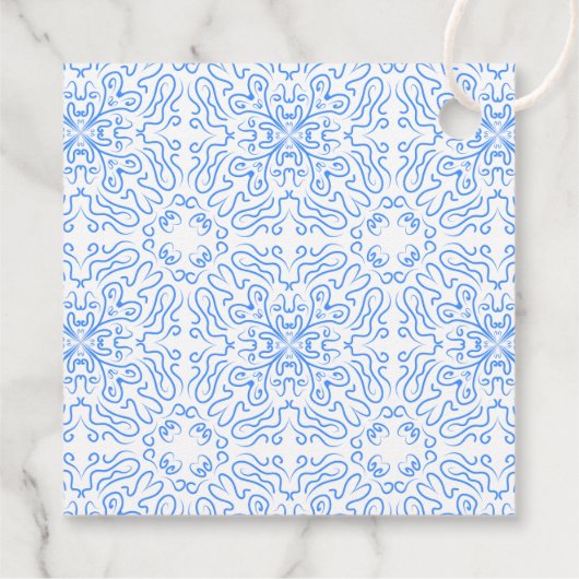 Ciao Baby! Citroenblauw Italiaans Baby shower Bedankjes Labels (Achterkant)