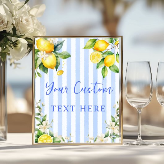 Ciao Baby Citrus Lemon Aangepast Bord Poster