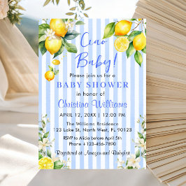 Ciao Baby Citrus Lemon Baby Shower Invitation Kaart
