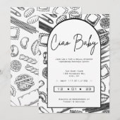 "Ciao Baby" Een baby Italiaanse pasta koken Kaart (Voorkant / Achterkant)