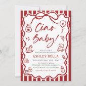 Ciao Baby grillig Italiaans Baby shower Kaart (Voorkant)