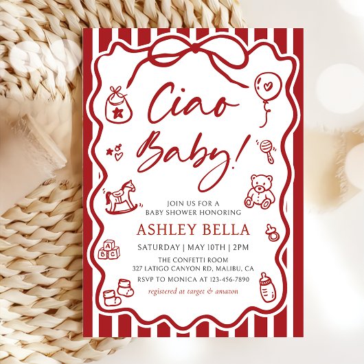 Ciao Baby grillig Italiaans Baby shower Kaart