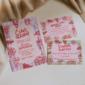 Ciao Baby Hand Drawn Pizza Italiaans Leuk Baby sho Kaart