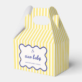 Ciao Baby Hand getekend Blauw & Geel Baby shower Bedankdoosjes (Achterkant)