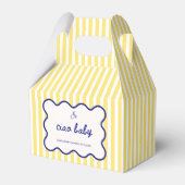 Ciao Baby Hand getekend Blauw & Geel Baby shower Bedankdoosjes (Voorkant Zijde)