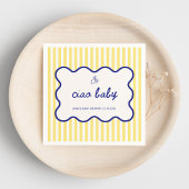 Ciao Baby Hand getekend Blauw & Geel Baby shower Servet