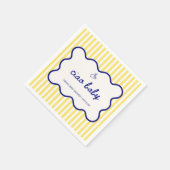 Ciao Baby Hand getekend Blauw & Geel Baby shower Servet (Hoek)