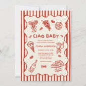 Ciao Baby Hand getekend Italiaans Baby shower Kaart (Voorkant)