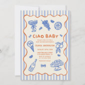 Ciao Baby Hand getekend Italiaans Baby shower Kaart (Voorkant)