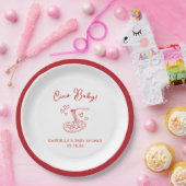 Ciao Baby! Hand getrokken Italiaans Pasta Baby sho Papieren Bordje (Feest)