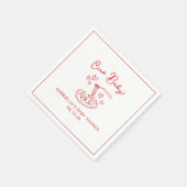 Ciao Baby! Hand getrokken Italiaans Pasta Baby sho Servet (Hoek)