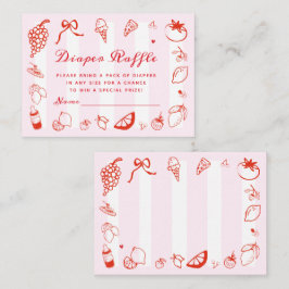 Ciao Baby Italiaans Baby shower Luier Raffle Informatiekaartje