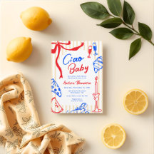 Ciao Baby Italiaans Bambino Hand getrokken Baby sh