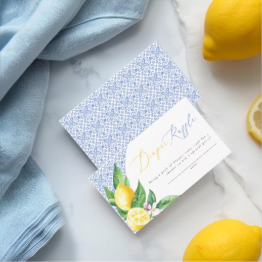 Ciao Baby Italiaans Citroen Positano Luier Raffle Informatiekaartje